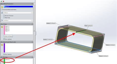 solidworks convert to sheet metal tutorial|rip sketches.